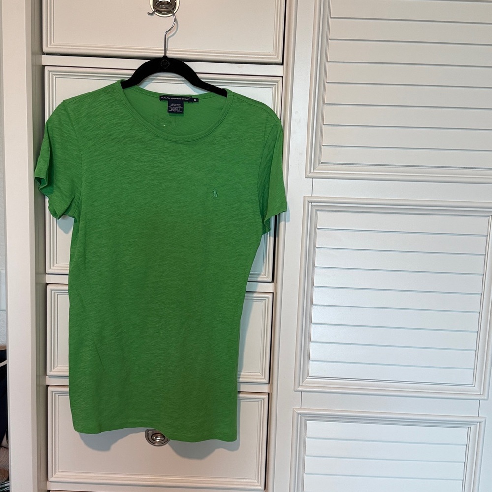 Ralph Lauren Sport Vibrant Green Tee with logo Medium